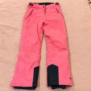 Children's Pink Black snow pants / ski pants / snowpants